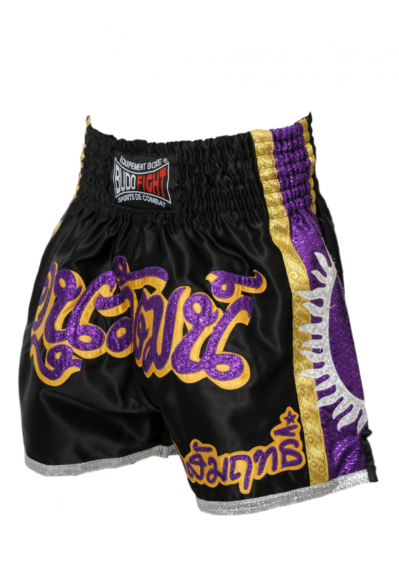 Short Boxe Thai SUPERNOVA noir violet Budo Fight