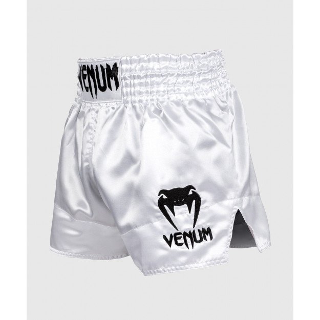 Short Boxe Thaï Venum Classic Blanc/Noir - Venum