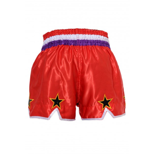 Short boxe thai muay thaï vert et rouge