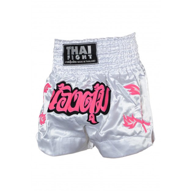 Short Boxe Thai ThaiFight Blanc