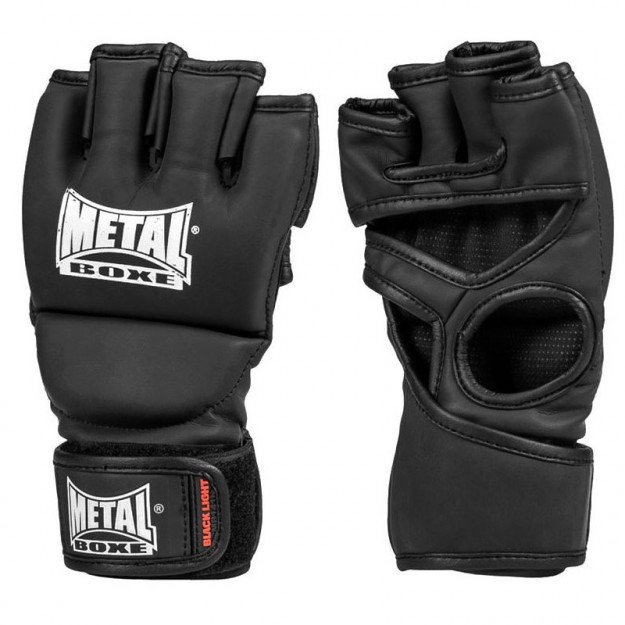 Gants MMA Black Light Strike avec Protection Pouce - Metal Boxe