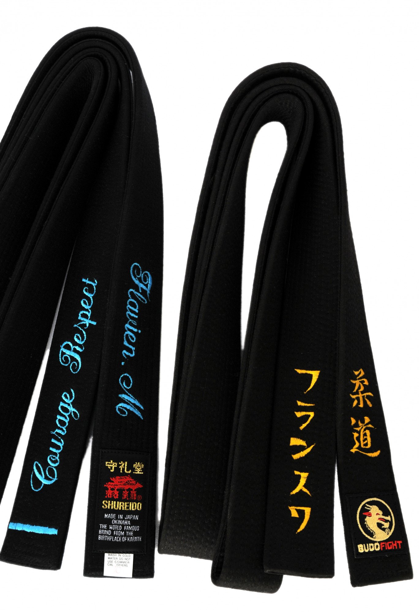 Ceinture noire karaté shotokan brodée best sale